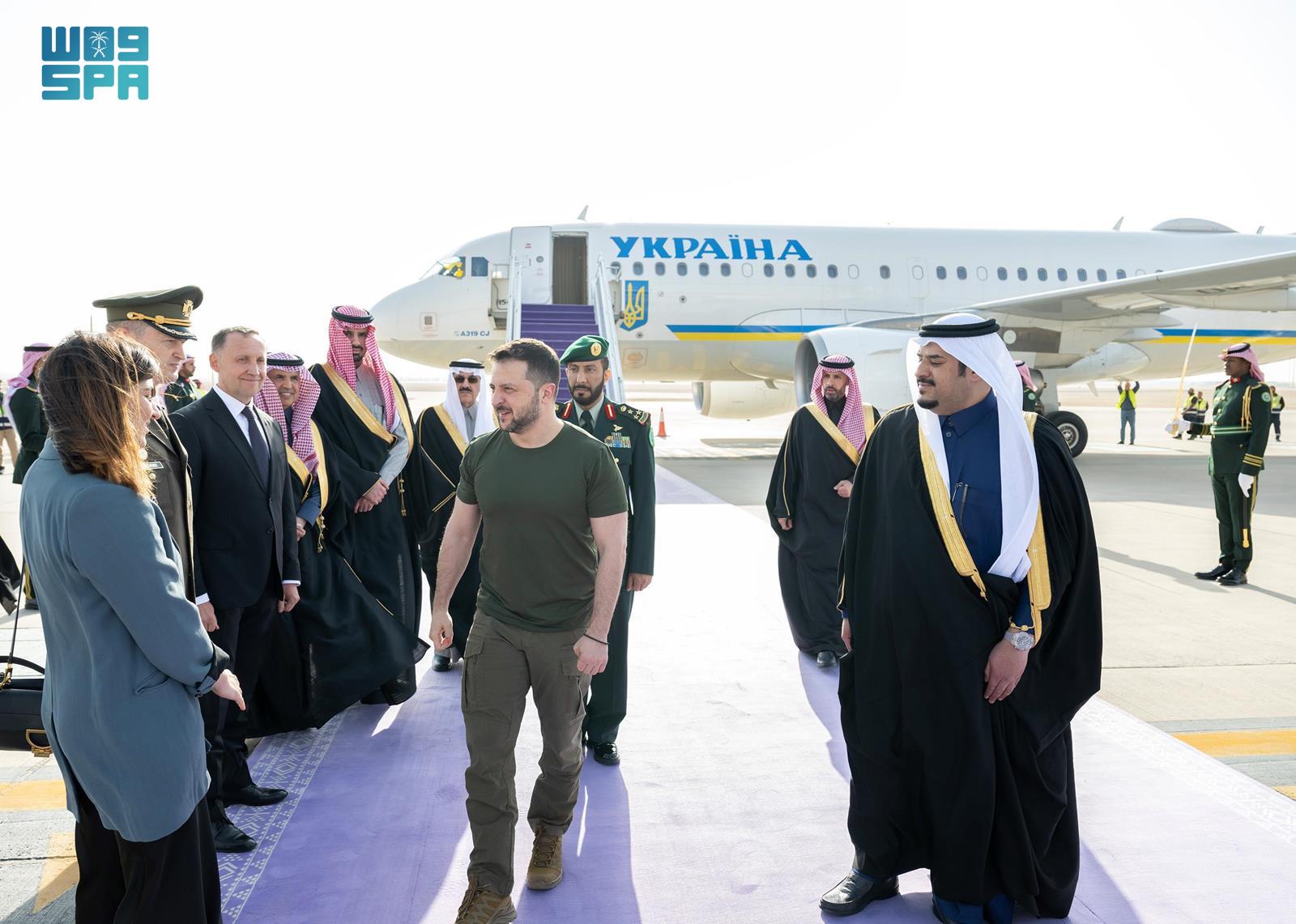 President of Ukraine Arrives in Riyadh