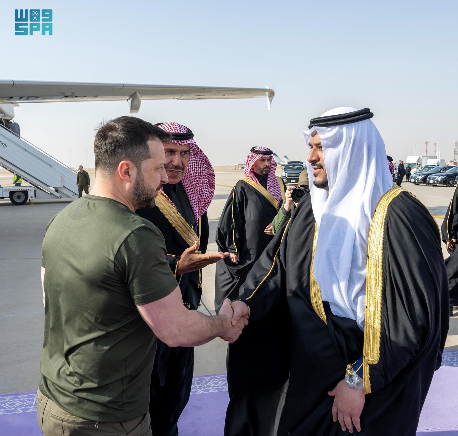 President of Ukraine Arrives in Riyadh